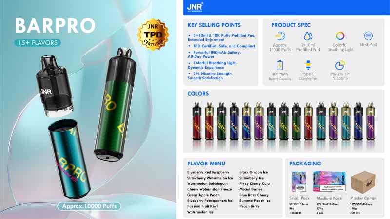 Jnr Barpro 10000 Puffs