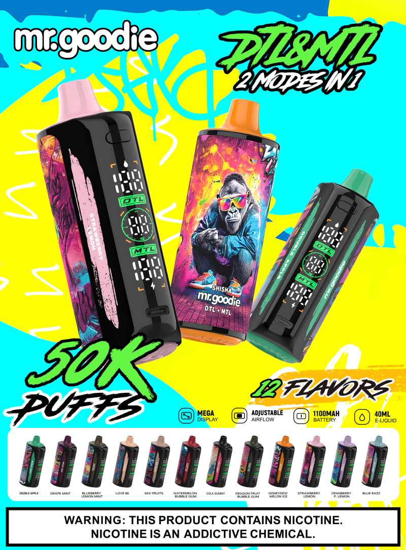 MR Goodie Shisha Dtl Mtl 50000 Puffs