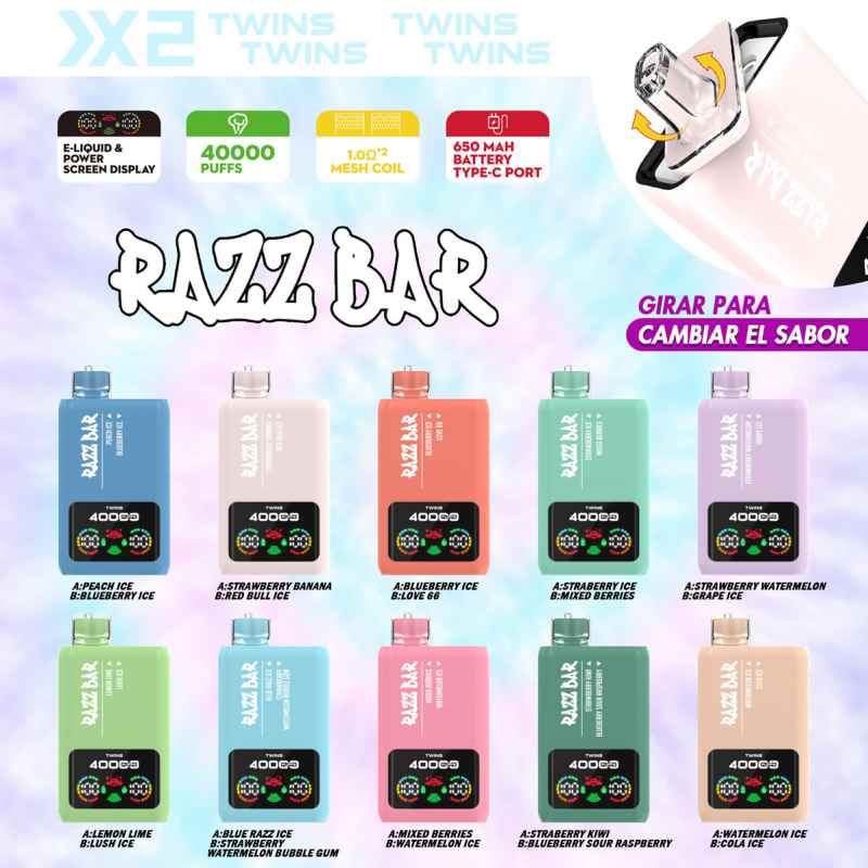Razz Bar 40K Double Flavor