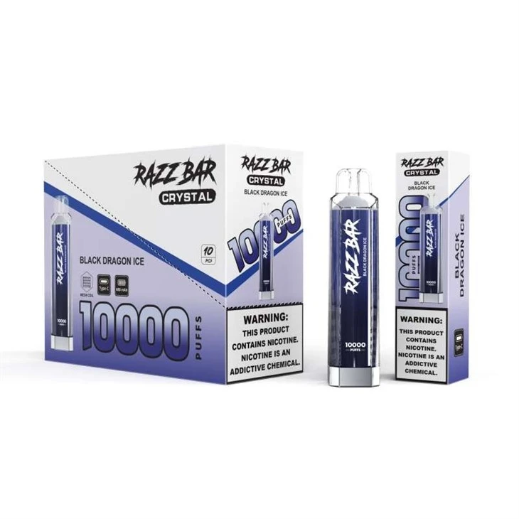Razz Bar Crystal 10000 Puffs Nic 0