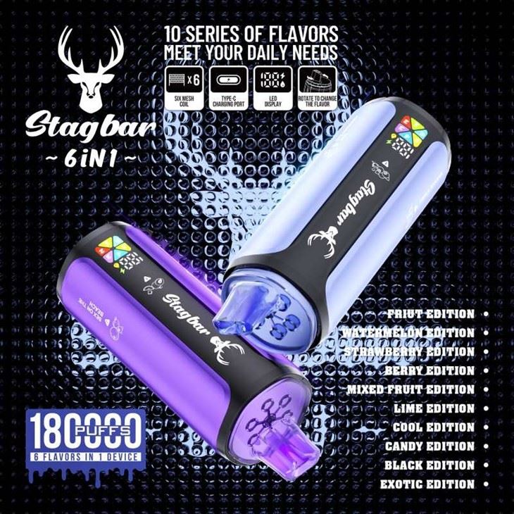 Stag Bar 6in1 180K Puffs Vape