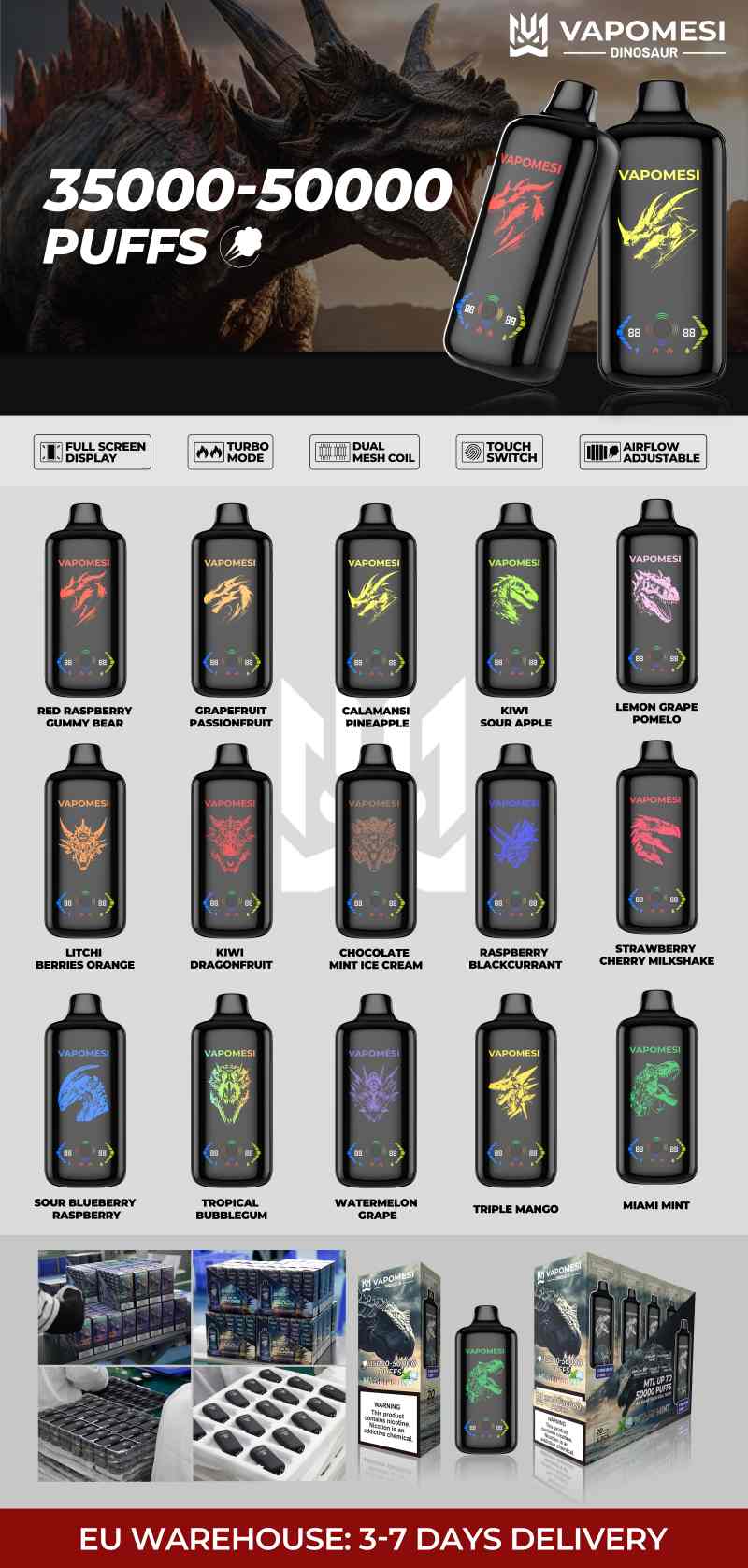 Vapomesi Dinosaur 50000